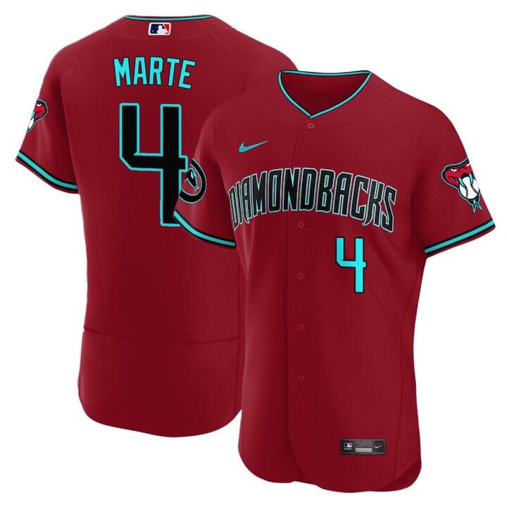 Men's Diamondbacks Ketel Marte 2024 Flex Baseball Jersey Red