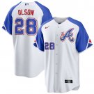 Men's Atlanta Braves Matt Olson White 2023 City Connect Cool Baseball Jersey