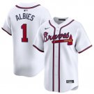 Men's Braves Ozzie Albies 2024 Home Baseball Jersey White