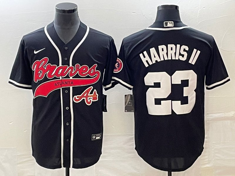 Men's Braves Michael Harris II Cool Baseball Jersey Black