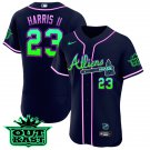 Men's Atlanta Braves Michael Harris II 2023 Galaxy Flex Base Stitched Jersey