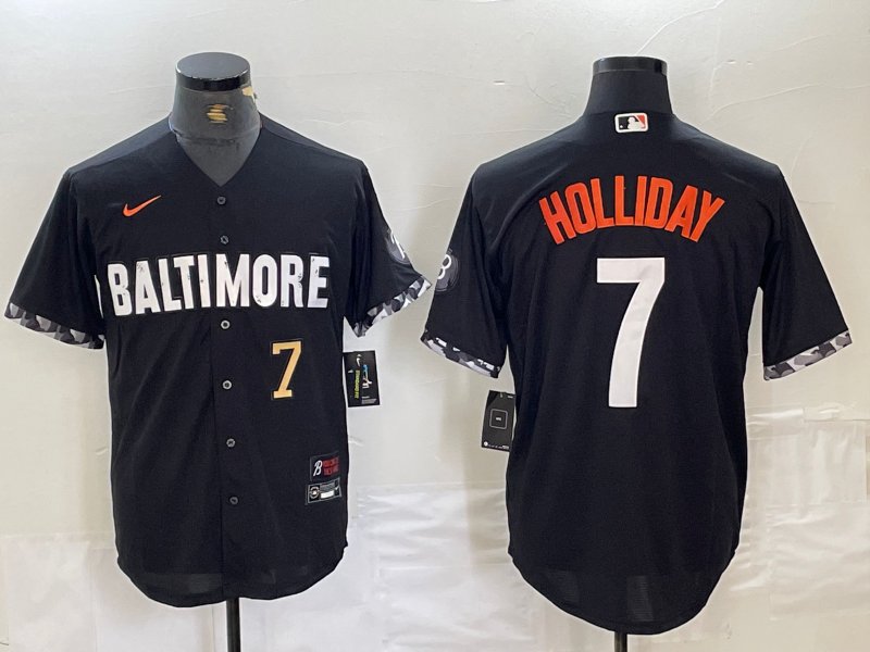 Any Size Baltimore Orioles Jackson Holliday Number Black 2023 City Connect Jersey