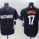 Men's Baltimore Orioles Colton Cowser Black 2023 City Connect Cool Base Stitched Jersey