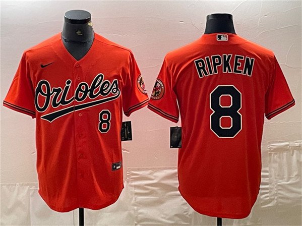 Any Size Orioles Cal Ripken Cool Baseball Jersey Orange