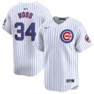 Any Size Chicago Cubs Kerry Wood White 2024 Home Limited Stitched Baseball Jersey
