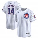 Men's Youth Ernie Banks Chicago Cubs Cool Baseball Jersey Stitched White