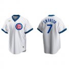 Mens Chicago Cubs Dansby Swanson Nike White Pullover Cooperstown Jersey