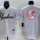 Men's New York Yankees White Team Big Logo Cool Base Stitched Baseball Jersey 2024
