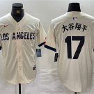 Men's Los Angeles Dodgers 大谷翔平 Shohei Ohtani Cream Stitched Baseball Jersey