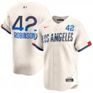 Men's Brooklyn Dodgers Jackie Robinson Cream 2024 City Connect Limited Stitched Jersey