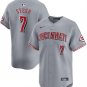 Men's Cincinnati Reds Spencer Steer Gray Away Limited Stitched Baseball Jersey