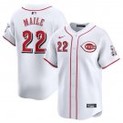 Men's Cincinnati Reds Luke Maile White Home Limited Stitched Baseball Jersey