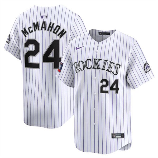 Any Size Rockies #24 Ryan McMahon White World Tour Mexico City Series Jersey