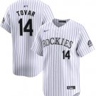 Men's Colorado Rockies Ezequiel Tovar White White Home Baseball Jersey