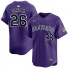 Men's Colorado Rockies Austin Gomber Purple Limited Stitched Baseball Jersey