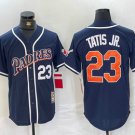 Any Size San Diego Padres Fernando Tatis Jr. Navy Cool Base Jersey