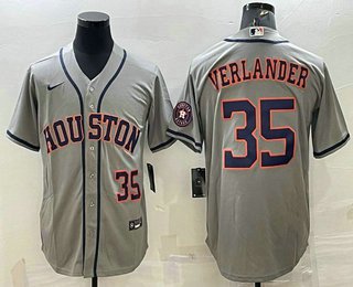 Any Size Astros Justin Verlander Cool Baseball Jersey Gray