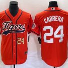 Men's Tigers Miguel Cabrera Stitched Baseball Jersey Orange