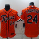 Men's Detroit Tigers Miguel Cabrera Orange Flex Base Stitched Jersey