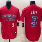 Men's Puerto Rico Baseball Javier Baez Number 2023 Orange World Baseball Classic Stitched Jersey