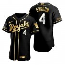 Mens Kansas City Royals Alex Gordon Black Golden Edition Authentic Jersey