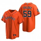 Any Size Houston Astros Framber Valdez Orange Cool Base Stitched Baseball Jersey