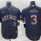Men's Houston Astros Jeremy Pena Black Mexico Cool Base Stitched Baseball Jersey