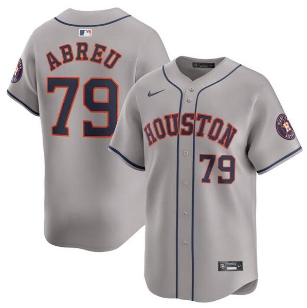 Any Size Houston Astros Jose Abreu Gray 2024 Away Baseball Jersey