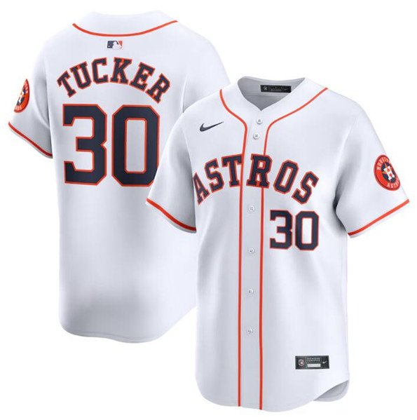 Any Size Houston Astros Kyle Tucker White 2024 Home Baseball Jersey