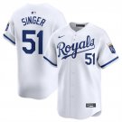 Any Size Kansas City Royals Brady Singer White 2024 Home Baseball Jersey