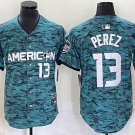 Any Size Kansas City Royals Salvador Perez Teal 2023 All Star Cool Baseball Jersey