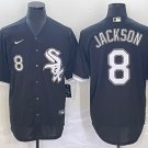 Men's Chicago White Sox Bo Jackson Number Black Cool Base Stitched Jersey