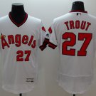 Mens Angels Of Anaheim Mike Trout White Flex base Authentic Collection Cooperstown Jersey