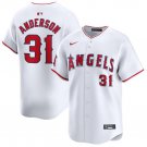 Men's Los Angeles Angels Tyler Anderson White Home Limited Baseball Stitched Jersey