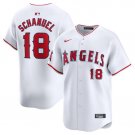 Men's Los Angeles Angels Nolan Schanuel White Home Limited Baseball Stitched Jersey