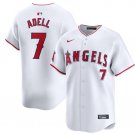 Men's Los Angeles Angels Jo Adell White Home Limited Baseball Stitched Jersey