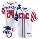 Men's Cleveland Guardians Triston McKenzie White 2024 Fourth Of July Vapor Premier Jersey