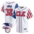 Men's Cleveland Guardians Steven Kwan White 2024 Fourth Of July Vapor Premier Jersey