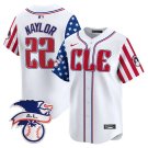 Men's Cleveland Guardians Josh Naylor White 2024 Fourth Of July Vapor Premier Jersey
