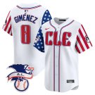 Men's Cleveland Guardians Andres Gimenez White 2024 Fourth Of July Vapor Premier Jersey
