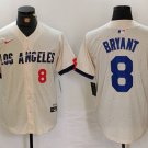 Any Size Los Angeles Dodgers Kobe Bryant Number Cream Blue 2024 City Jersey