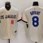 Any Size Los Angeles Dodgers Kobe Bryant Number Cream Blue 2024 City Jersey