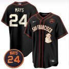 Men's San Francisco Giants Willie Mays Black With Patch Stitched Baseball Jersey