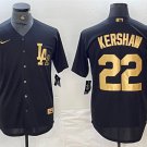Men's Los Angeles Dodgers Clayton Kershaw Black Cool Base Stitched Baseball Jersey