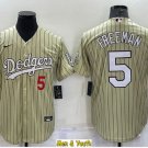 Men's Freddie Freeman Dodgers Jersey Gold Pinstripe CoolBase League