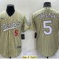 Men's Freddie Freeman Dodgers Jersey Gold Pinstripe CoolBase League