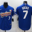 Men's Mexico Dodgers Julio Urias Cool Base Jersey Royal Blue