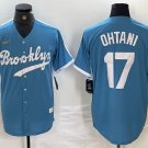 Men's Brooklyn Dodgers Shohei Ohtani Light Blue Cooperstown Jersey