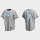 Mens Youth Los Angeles Dodgers Julio Urias Gray Stitched Father's Day Jersey