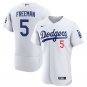 Men's Freddie Freeman Dodgers authentic Baseball jersey white